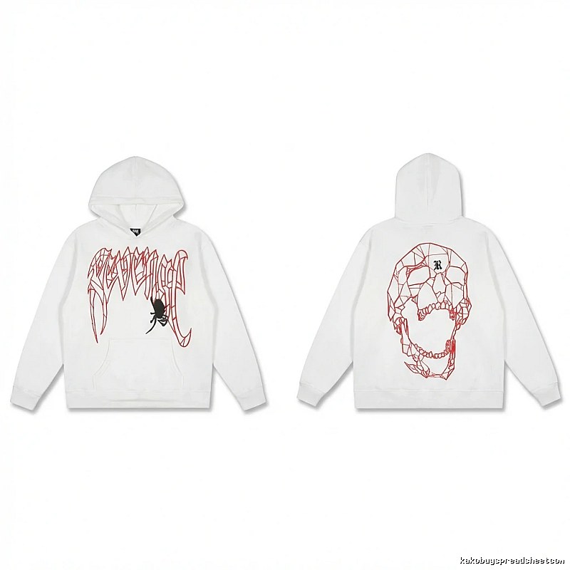 Revenge Skeleton Style White Hoodie