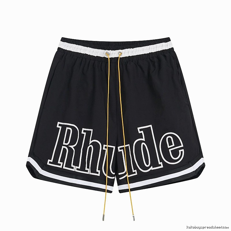 RHUDE lettered sporty shorts