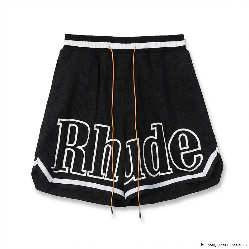 RHUDE sporty black shorts