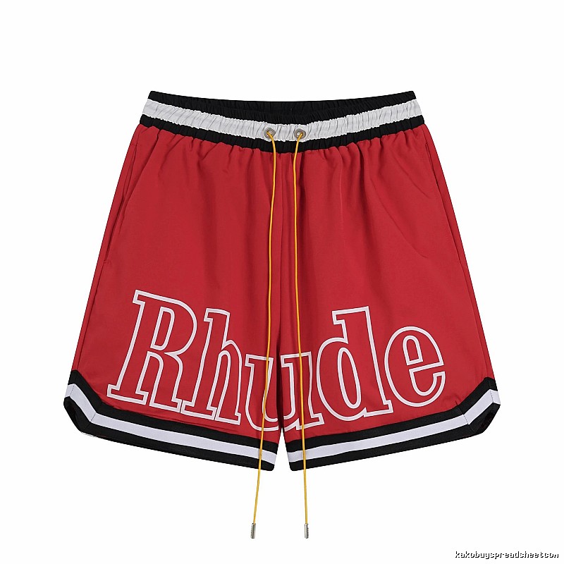 RHUDE sporty red shorts