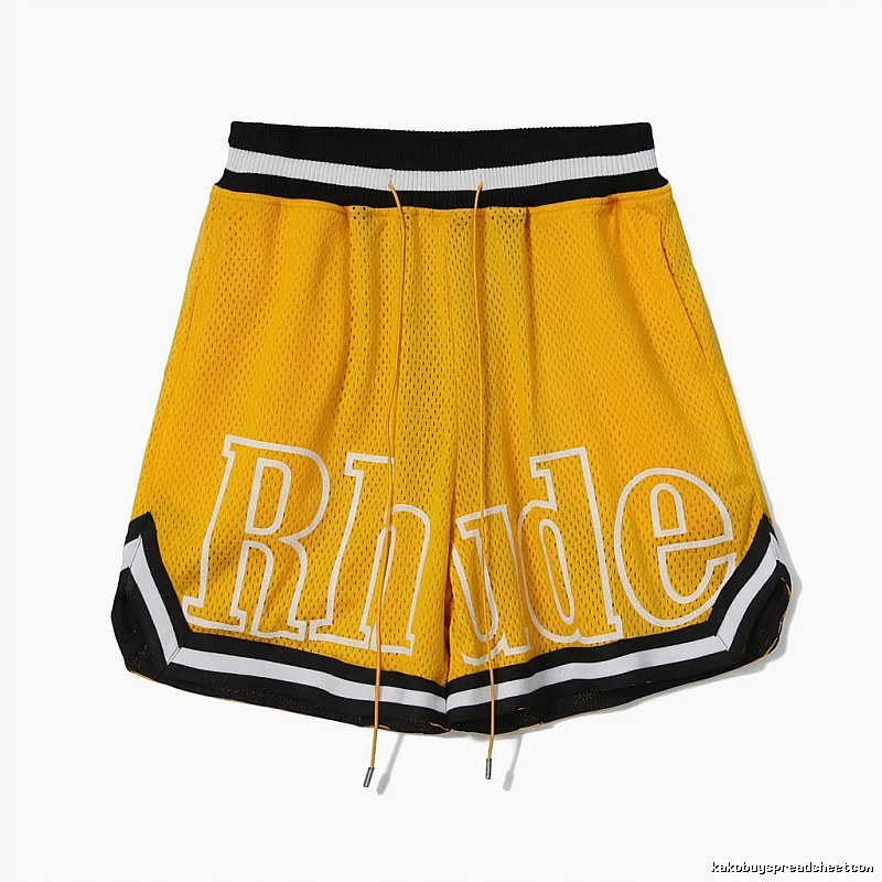 RHUDE sporty yellow shorts