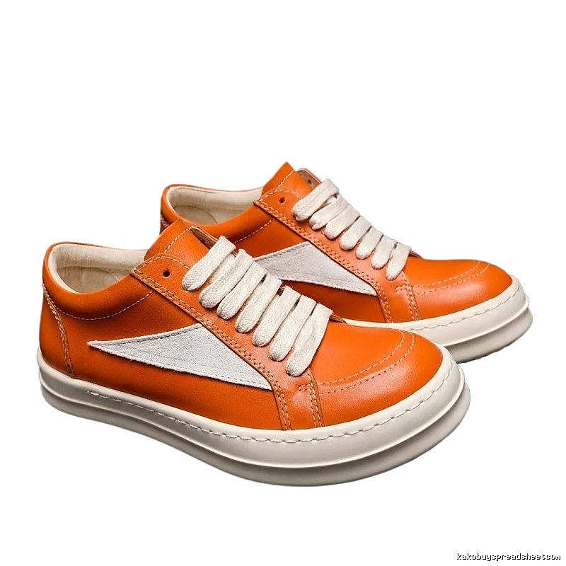Rick Owens orange and white casual shoes