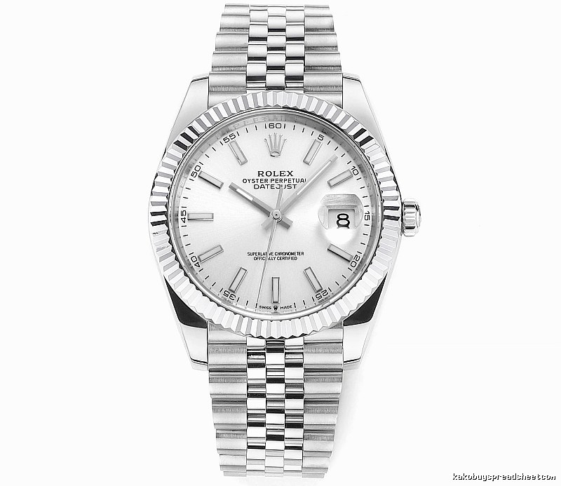 Rolex Datejust Automatic Watch - white baton dial for office