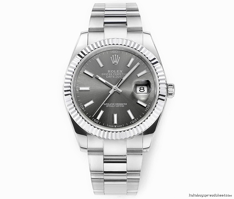 Silver And Gray Rolex Datejust Automatic Watch for occasion