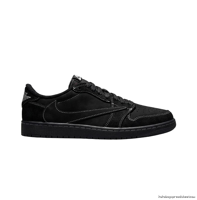 Simple Black Jordan AJ1 Sneakers