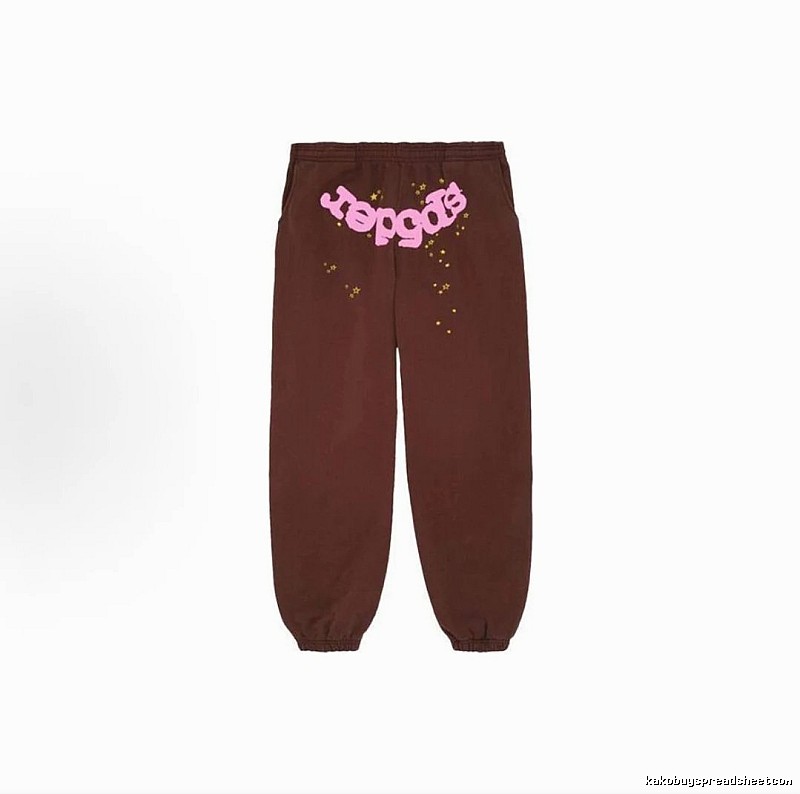 Sp5der Brown Graphic Sweatpants Lifestyle Edit