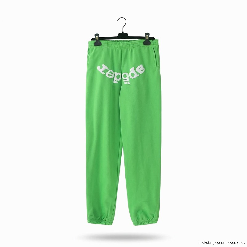 Sp5der Fluorescent Green Trendy Pants