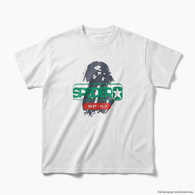 Sp5der Portrait Print Short-sleeved White T-shirt