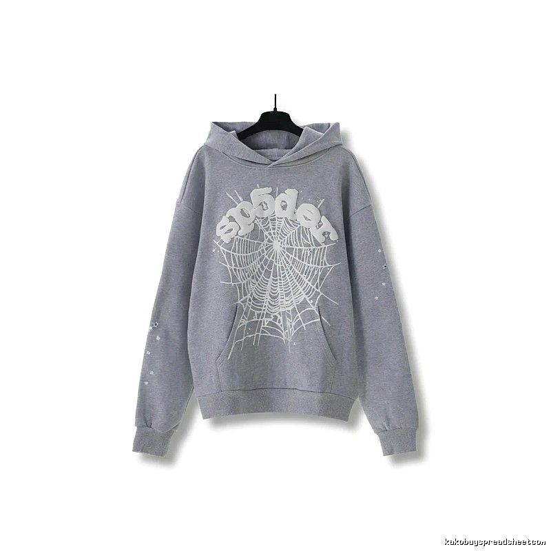 Sp5der Spider Web Print Grey Sweatshirt