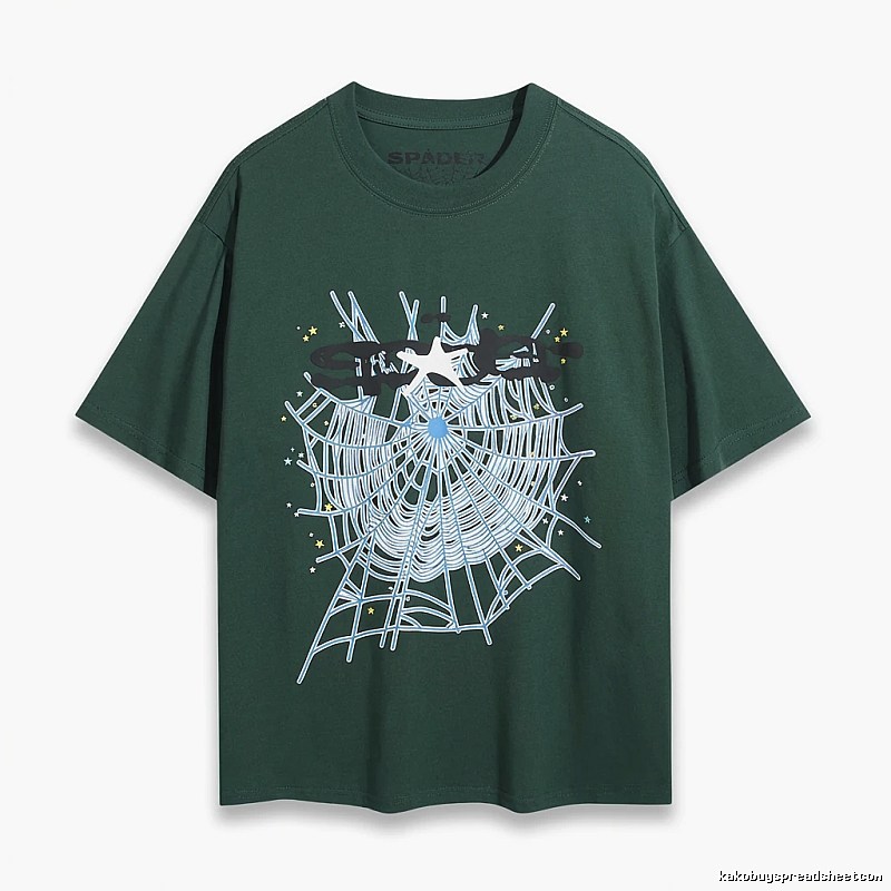 Sp5der Spider Web Print Short-Sleeve T-Shirt