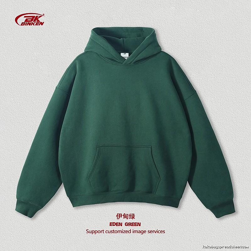 Statement Pullover hoodie Navy Blank Kangaroo for Easy Pairing