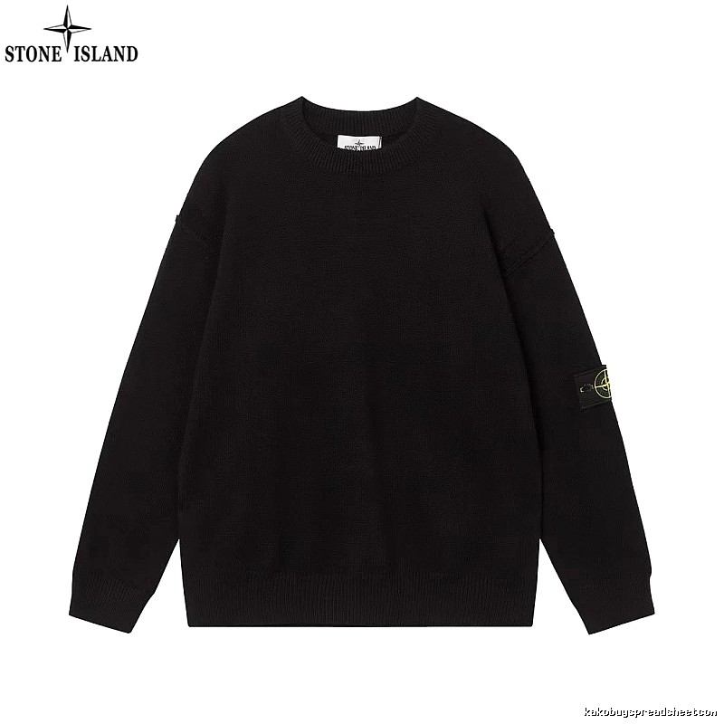 Stone Island Black Crewneck SweatShirt Travel Styling
