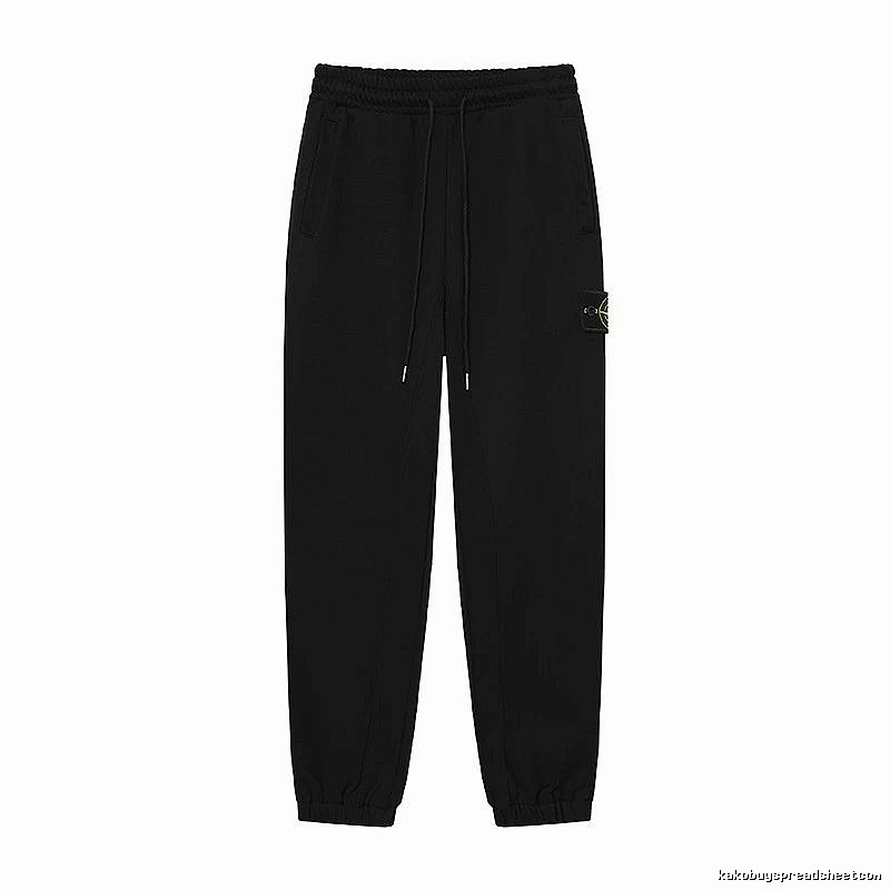 Stone Island Classic Functional Style Black Cuffed Sweatpants