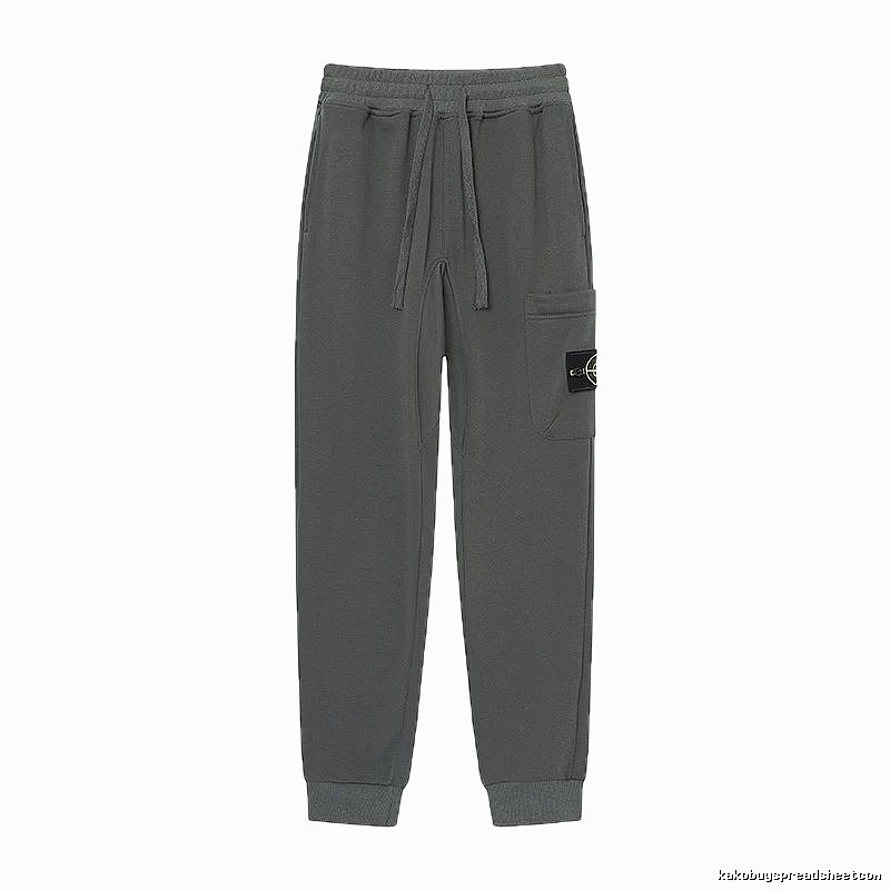 Stone Island Classic Street Style Dark Grey Jogger Sweatpants