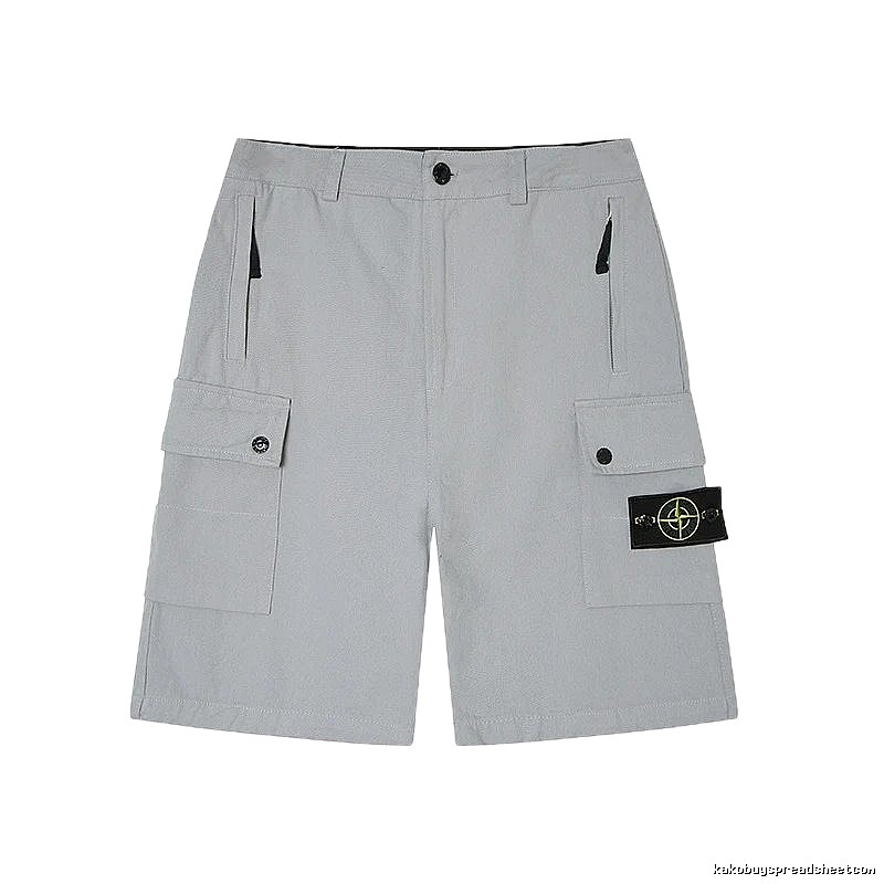 Stone Island Classic Technical Workwear Style Light Grey Shorts