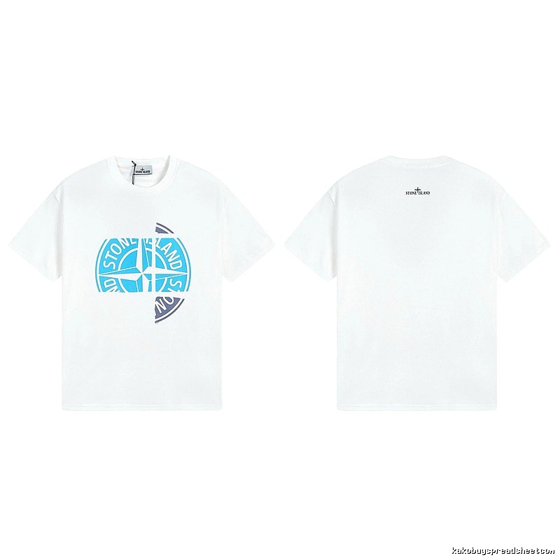 Stone Island Compass Print Cool Trendy Style White T-Shirt