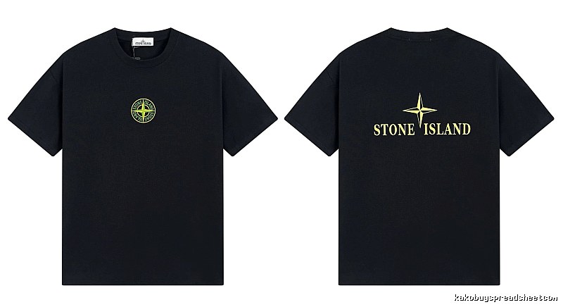 Stone Island Compass Series Streetwear Black Short Sleeve T-Shirt