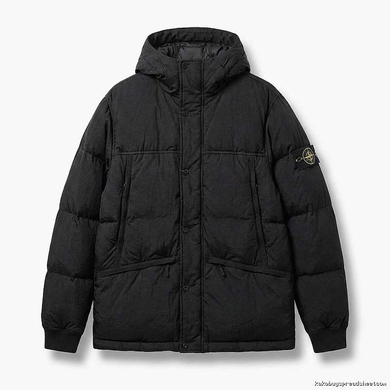 Stone Island functional style black down jacket