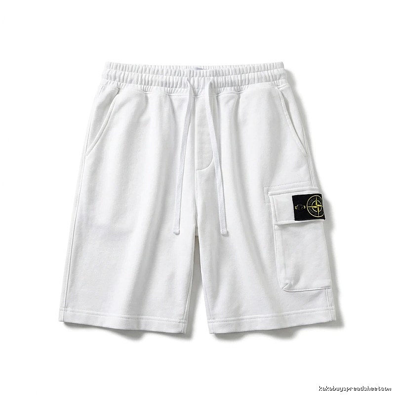 Stone Island functional style white shorts
