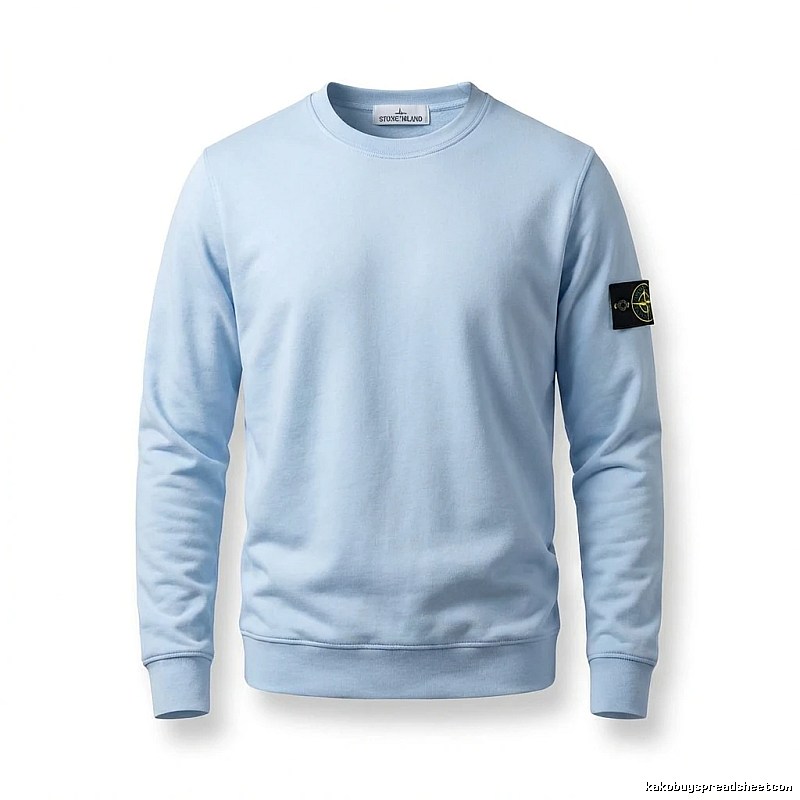 Stone Island minimalist light blue sweatshirt