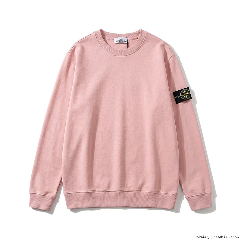 Stone Island minimalist style pink sweatshirt