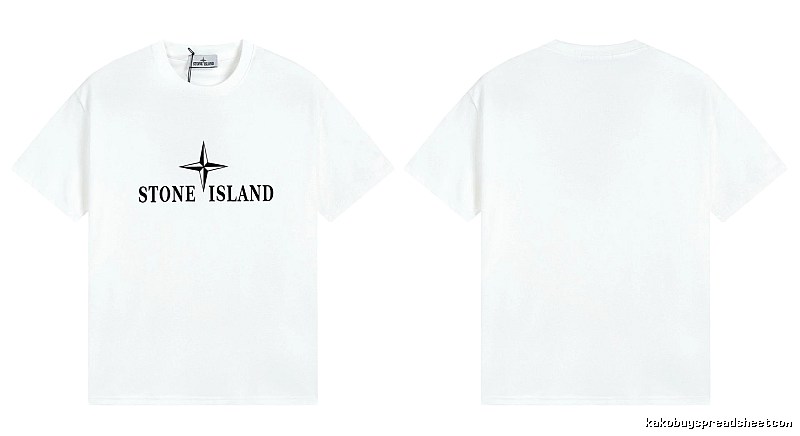 Stone Island Printed Street Style White T-Shirt