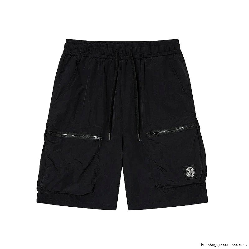 Stone Island Technical Workwear Style Black Shorts