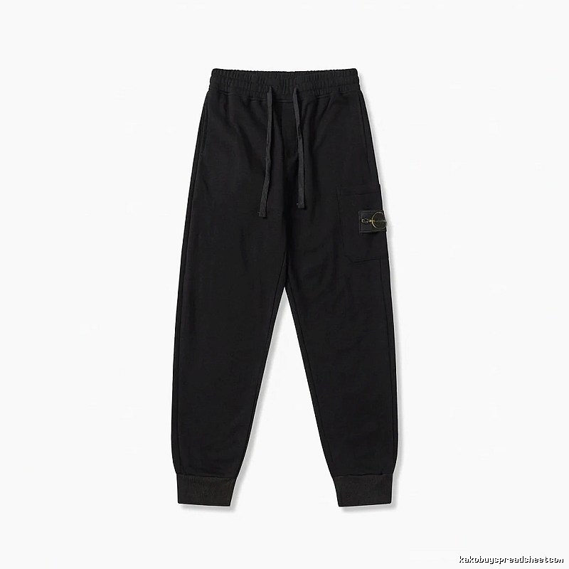 Stone Island workwear-style black sweatpants