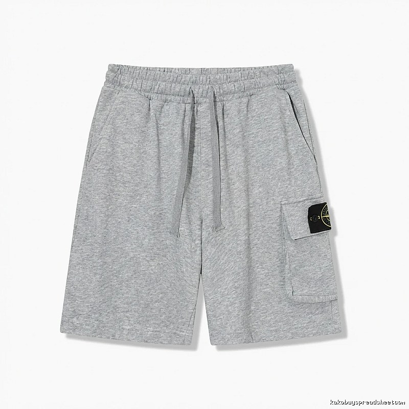 Stone Island workwear style grey shorts