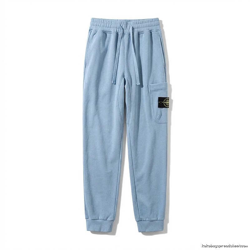 Stone Island Workwear Style Light Blue Sweatpants