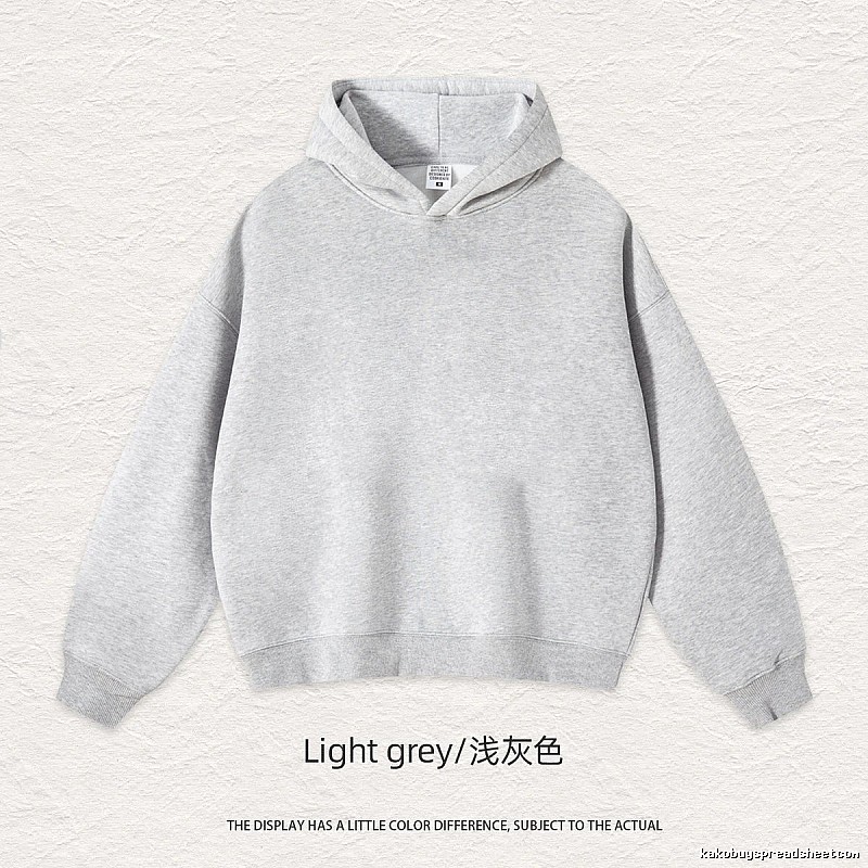 Streetwear Blank pullover hoodie Black Minimal A with Logo Accent