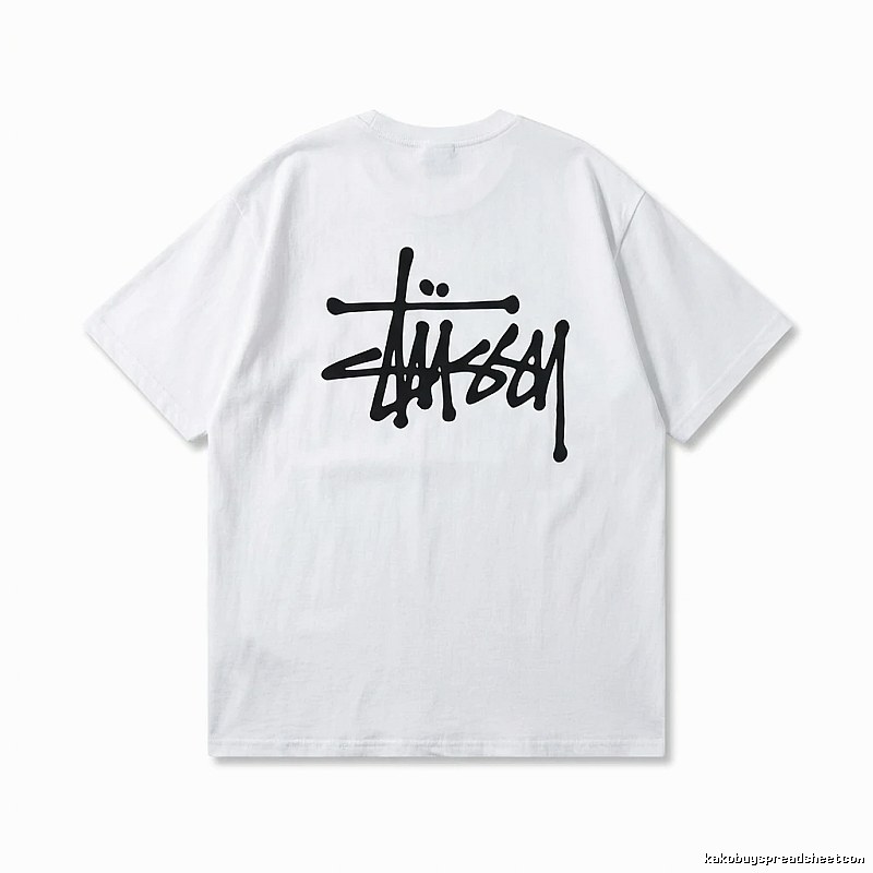 Stussy basic graffiti-style white T-shirt