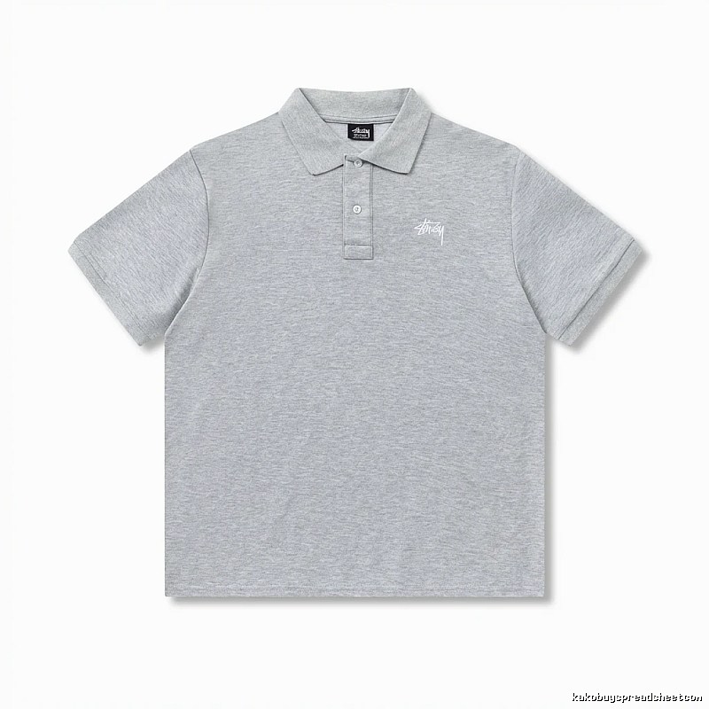 Stussy basic grey Polo shirt
