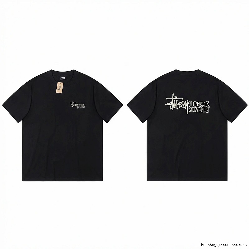 Stussy basic simple style black T-shirt