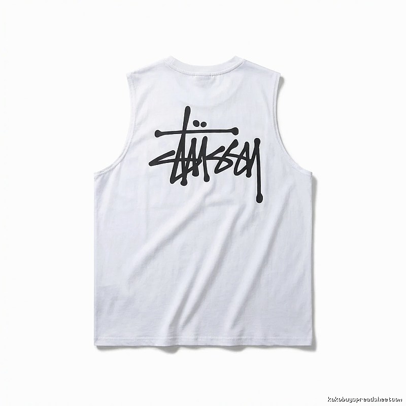 Stussy basic simple white vest