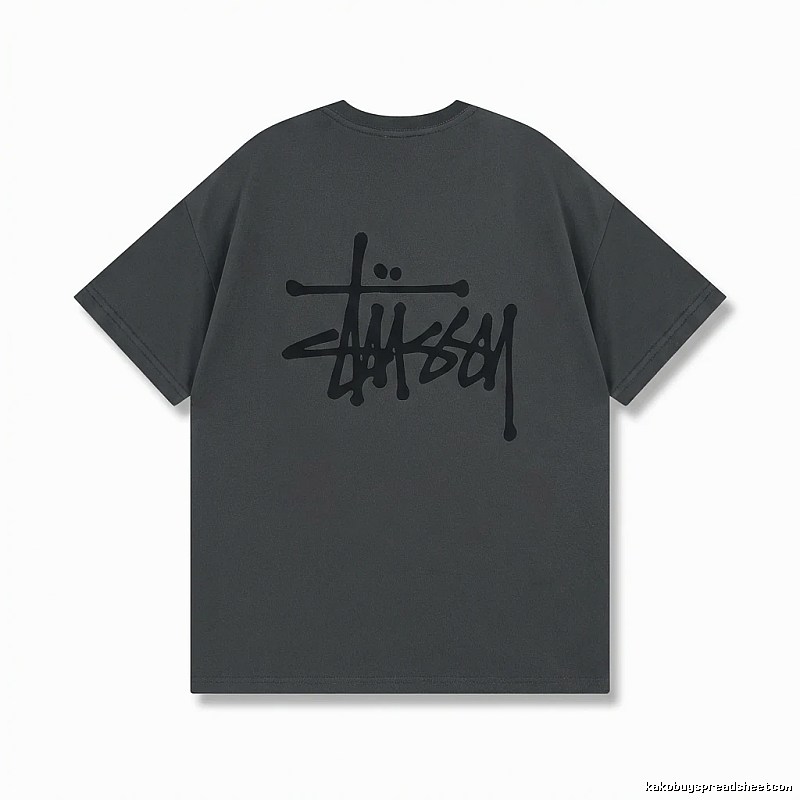 Stussy basic street style gray T-shirt