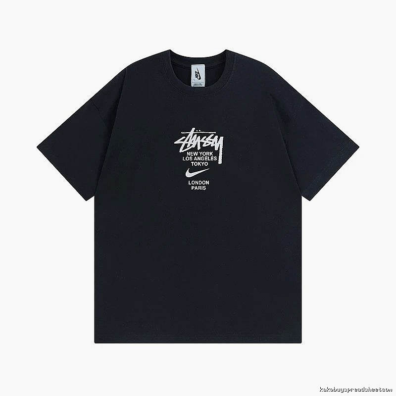 Stussy Black Spider Graphic T-Shirt Downtown Style Logo