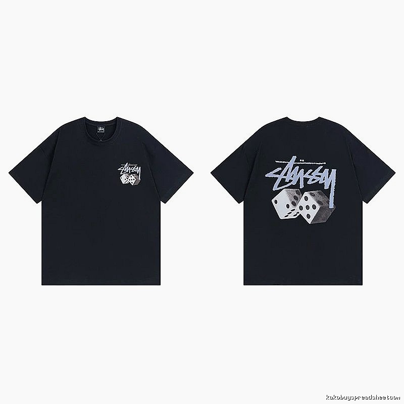 Stussy Black Spider Graphic T-Shirt Layered Outfit Logo