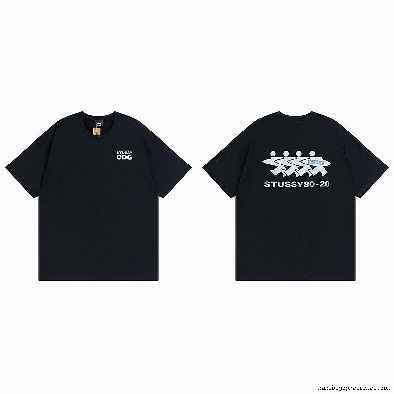 Stussy Black Spider Graphic T-Shirt Modern Fit Logo