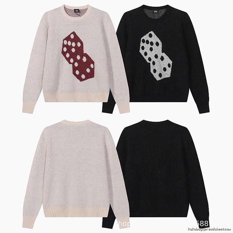 Stussy Black Swirl Graphic SweatShirt Logo Detail
