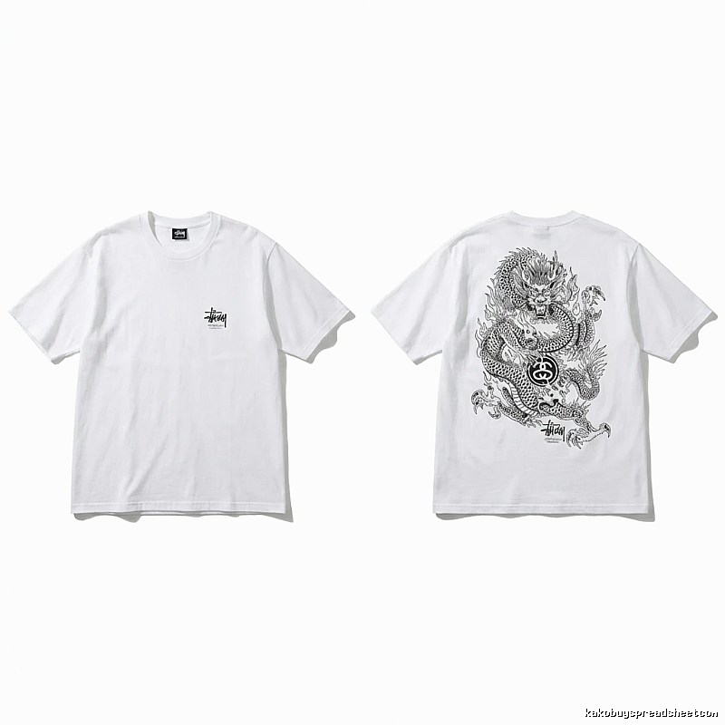 Stussy Chinese-style white T-shirt