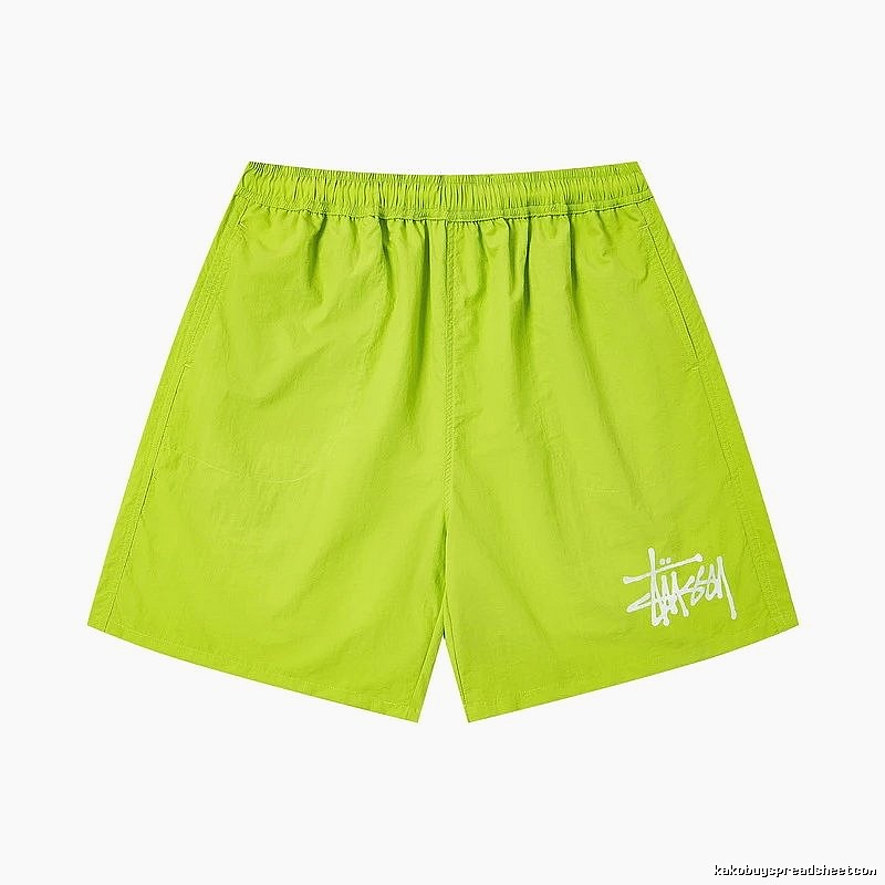 Stussy Classic Logo Street Style Fluorescent Green Shorts