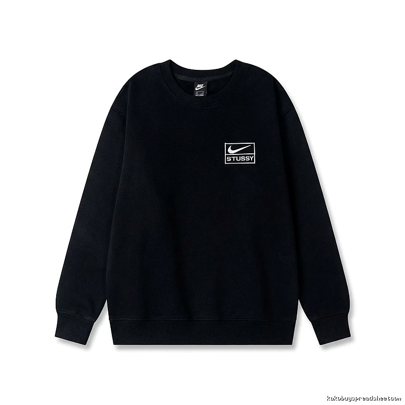 Stussy Co-branded Simple Black Sweatshirt