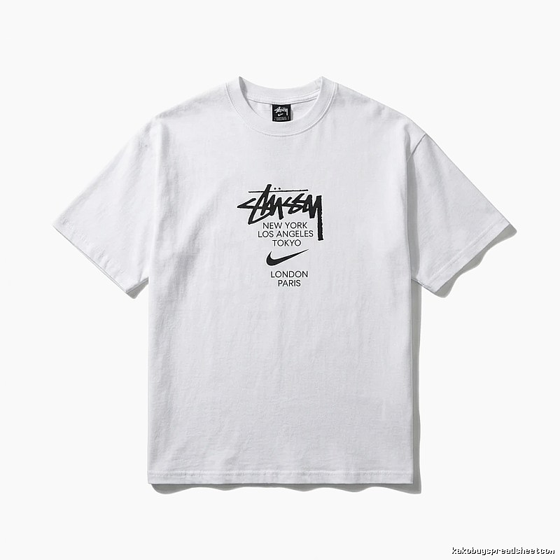Stussy Co-branded Simple Style White T-shirt