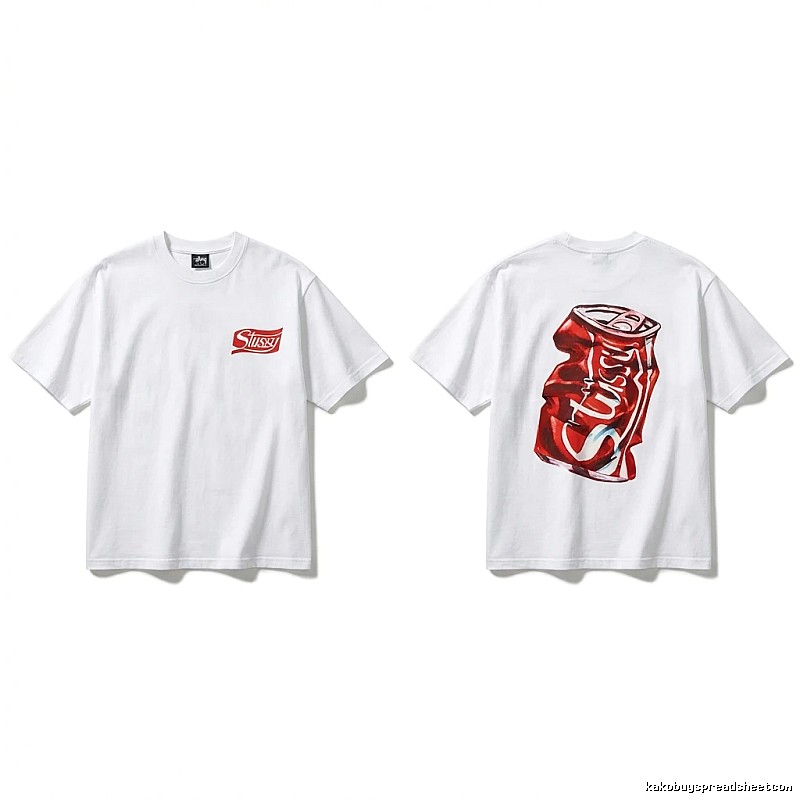 Stussy Cola Print Casual White T-shirt