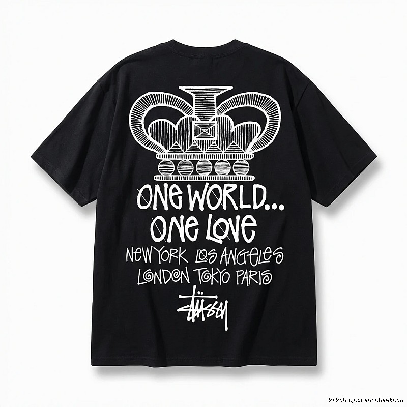 Stussy Crown Print Black T-shirt