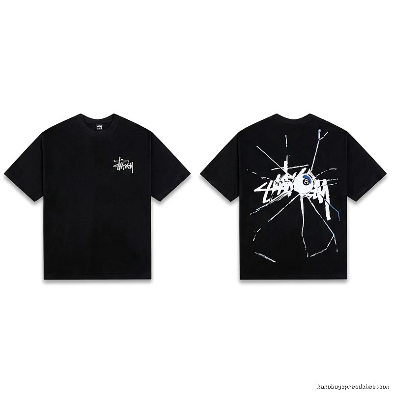 Stussy dark ripped style short-sleeve shirt