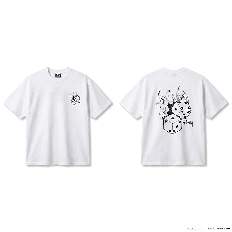 Stussy Dice Print Style White T-shirt