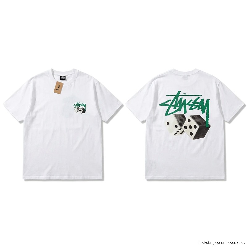 Stussy Dice Print White T-shirt