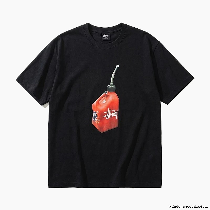 Stussy graffiti-style black T-shirt